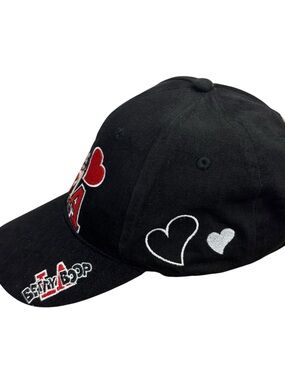 Vintage 2002 Betty Boop Black Embroidered Love LA Adjustable Back Hat OS